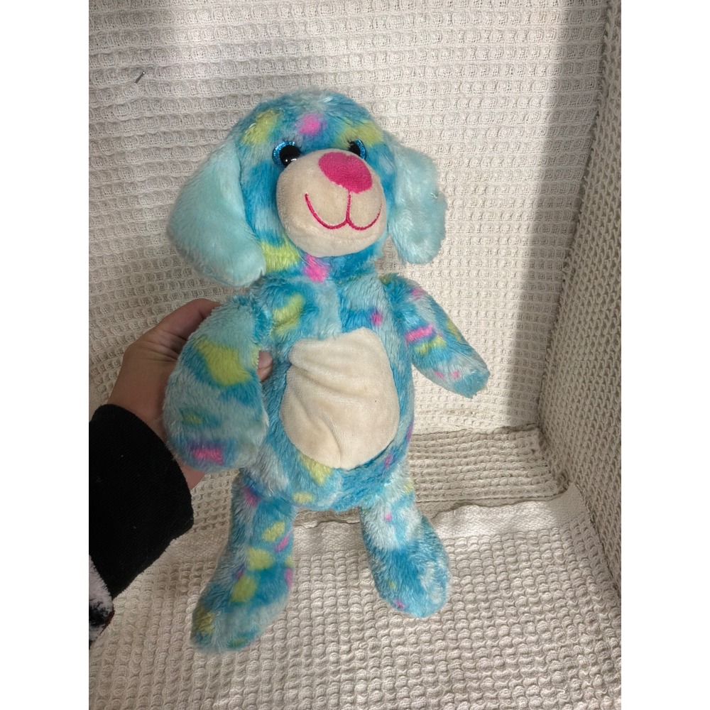 Kidcore Unisex RMS International Tie Dye Puppy Dog Plush 10 Inch Blue Multi